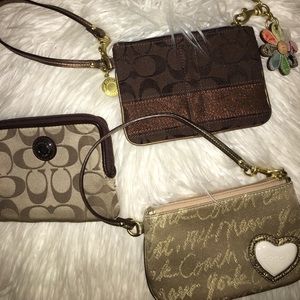 Coach Wristlets, lot of 3.